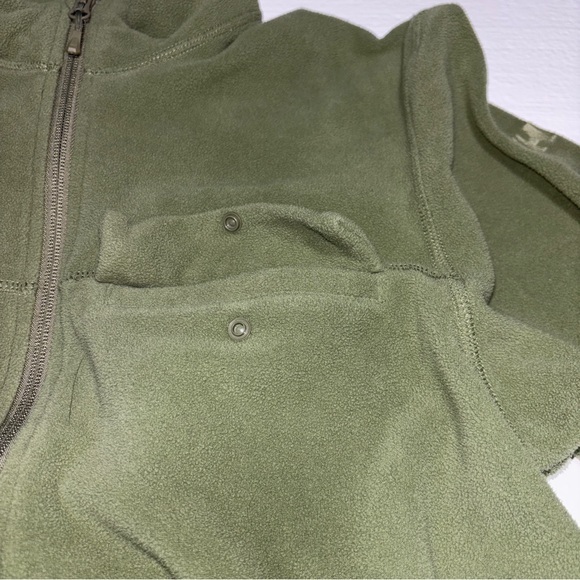 Helly Hansen Olive Green Fleece Zip-Up Lightweight Jacket/Sweater - Picture 3 of 6